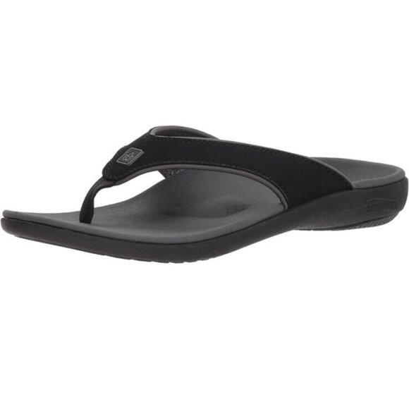 Spenco Yumi Sandal Mens 10EE Black Carbon  Orthotic Flip Flop New - Picture 1 of 8
